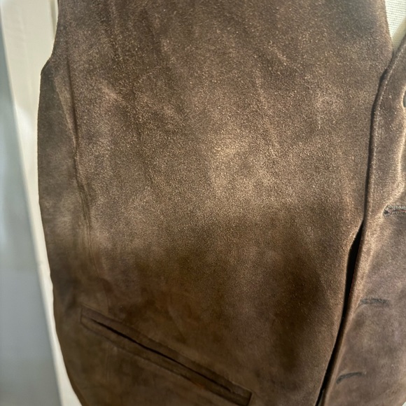 Banana Republic Genuine Leather Vest Large - Picture 3 of 7